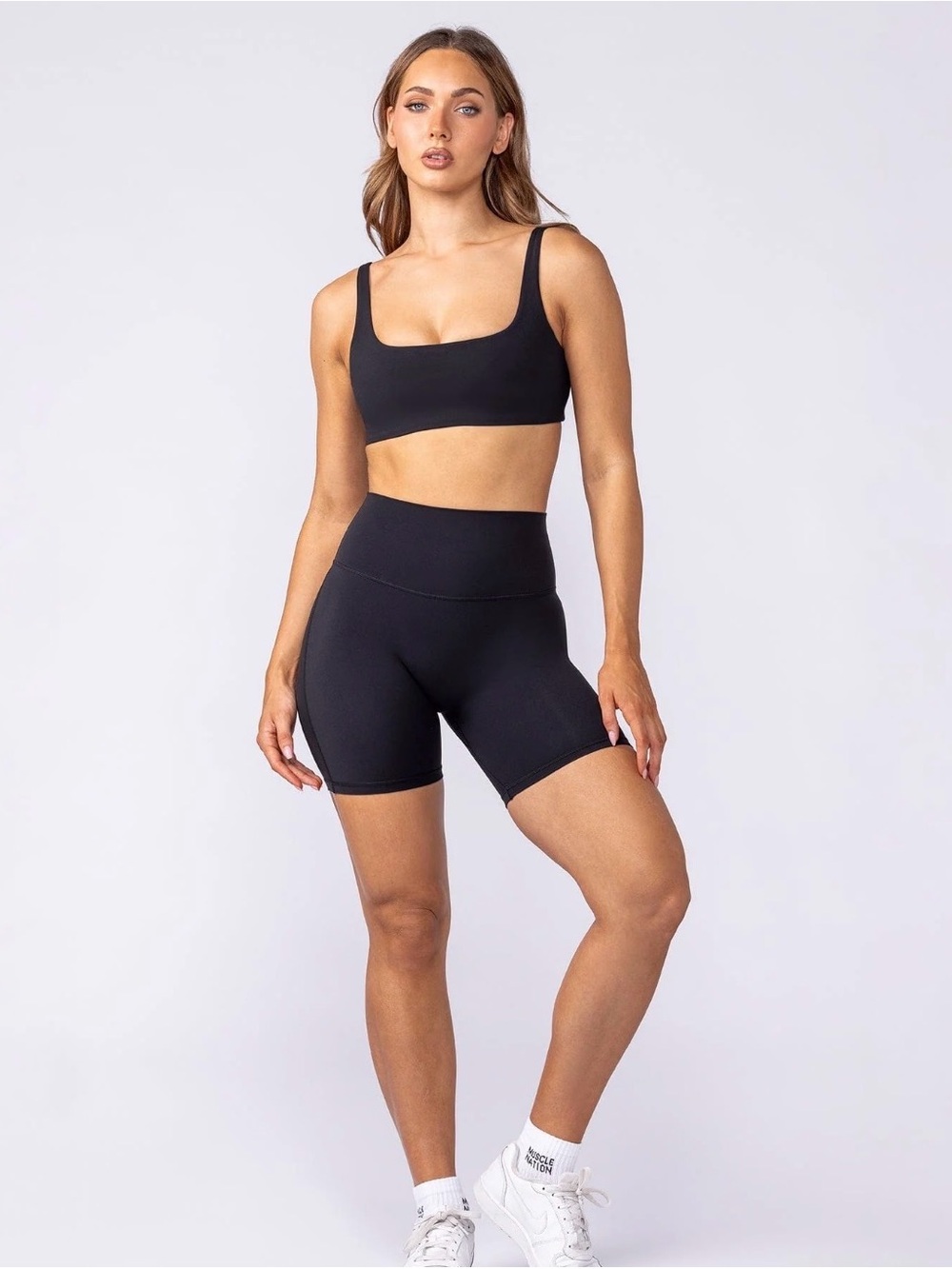 High-Rise Black Bike Shorts — Sleek Everyday Performance